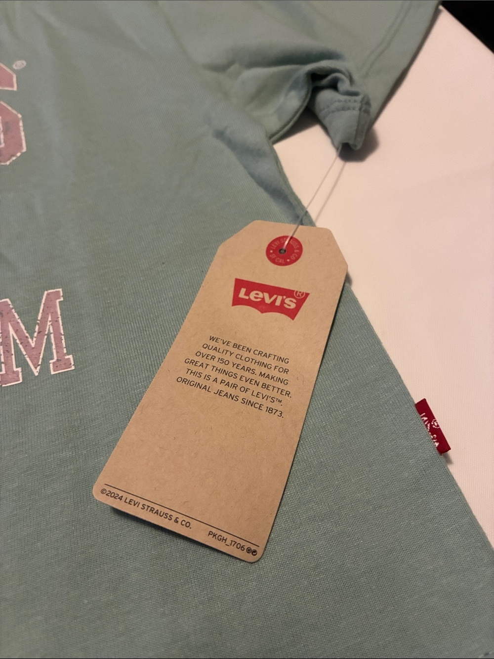 Levi's Kids Sage Green 'Quality Denim' Graphic Tee - Picture 3 of 5